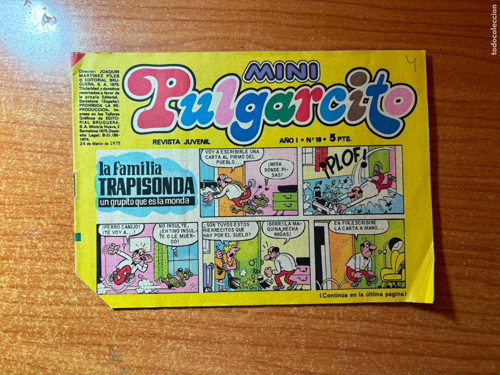 Tebeos: MINI PULGARCITO N&ordm; 10 EDITORIAL BRUGUERA 1975
