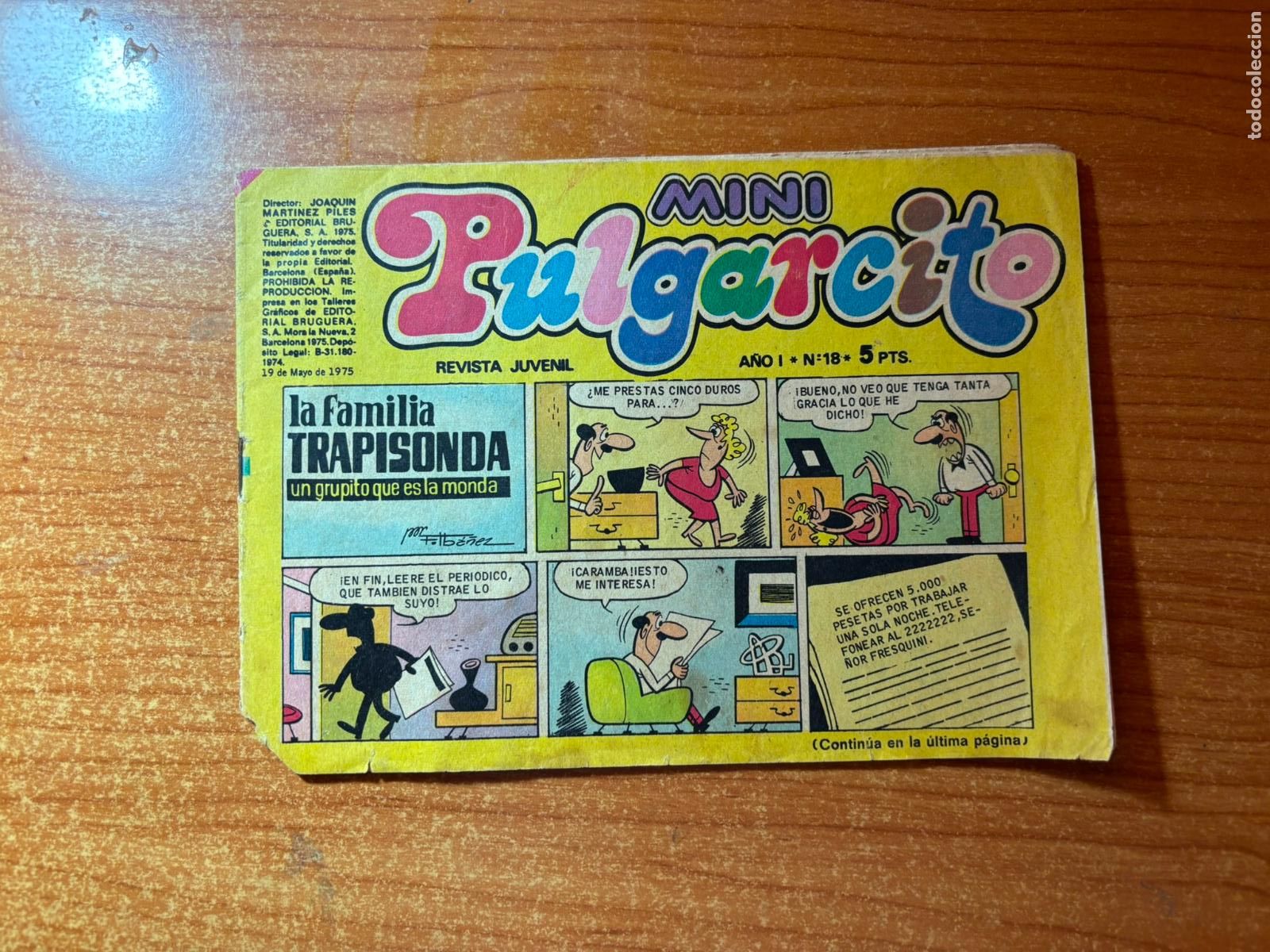 Tebeos: MINI PULGARCITO N&ordm; 18 EDITORIAL BRUGUERA 1975