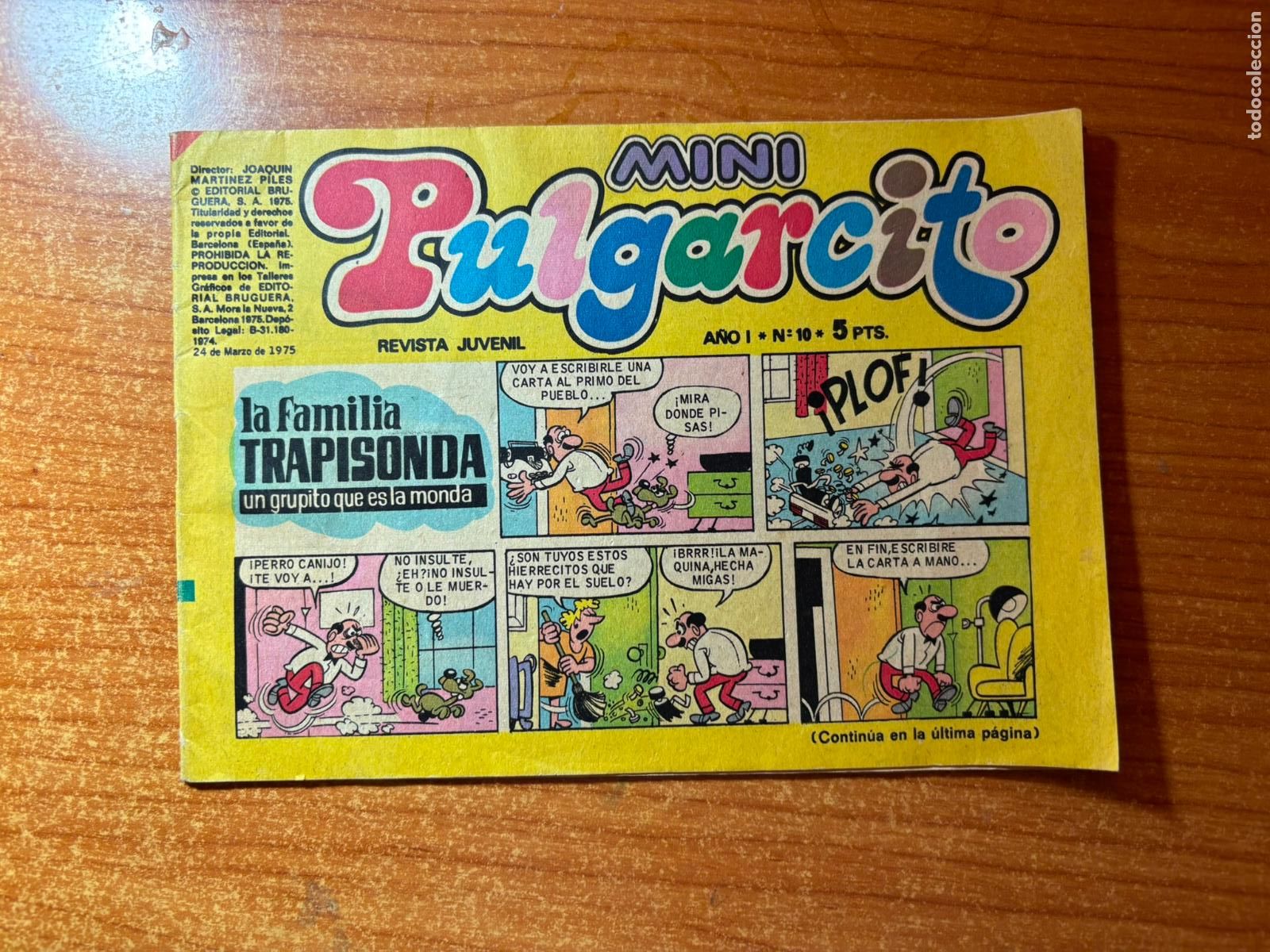 Tebeos: MINI PULGARCITO N&ordm; 10 EDITORIAL BRUGUERA 1975