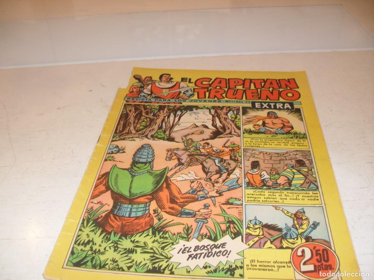 Tebeos: EL CAPITAN TRUENO EXTRA N&ordm; 77,CON CLASES DE DIBUJO DE ANTONIO BERNAL,DE 427,BRUGUERA,1960