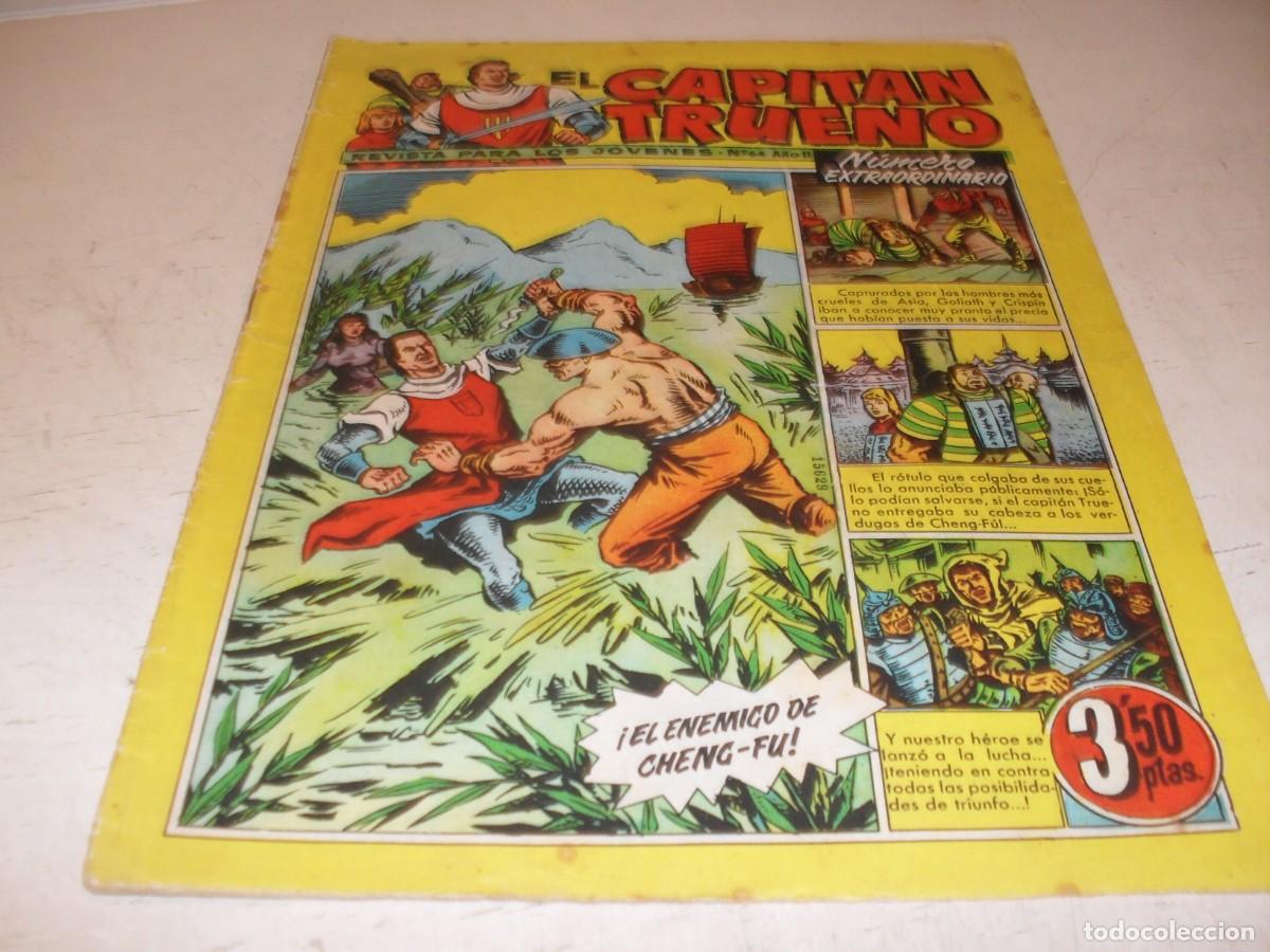 Tebeos: EL CAPITAN TRUENO EXTRA N&ordm; 64,CON CLASES DE DIBUJO DE ANTONIO BERNAL,DE 427,BRUGUERA,1960