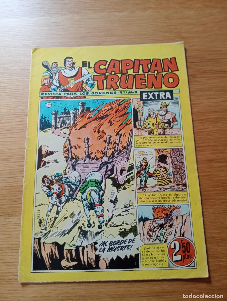 Tebeos: EL CAPIT&Aacute;N TRUENO EXTRA N.&ordm; 73 (DE 427). &iexcl;AL BORDE DE LA MUERTE!. GRAPA. BRUGUERA. 1961.