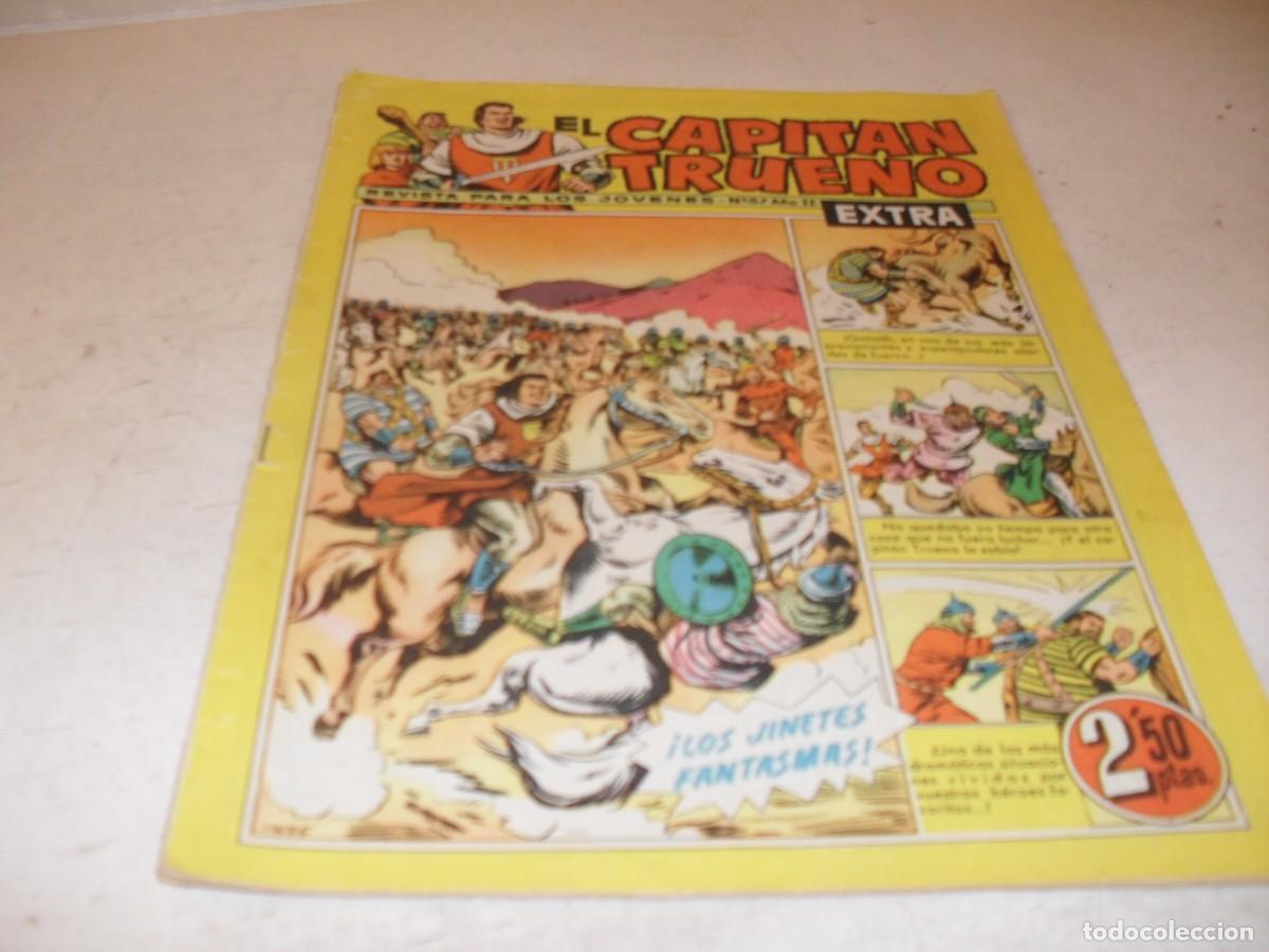 Tebeos: EL CAPITAN TRUENO EXTRA N&ordm; 57,CON CLASES DE DIBUJO DE ANTONIO BERNAL,DE 427,BRUGUERA,1960