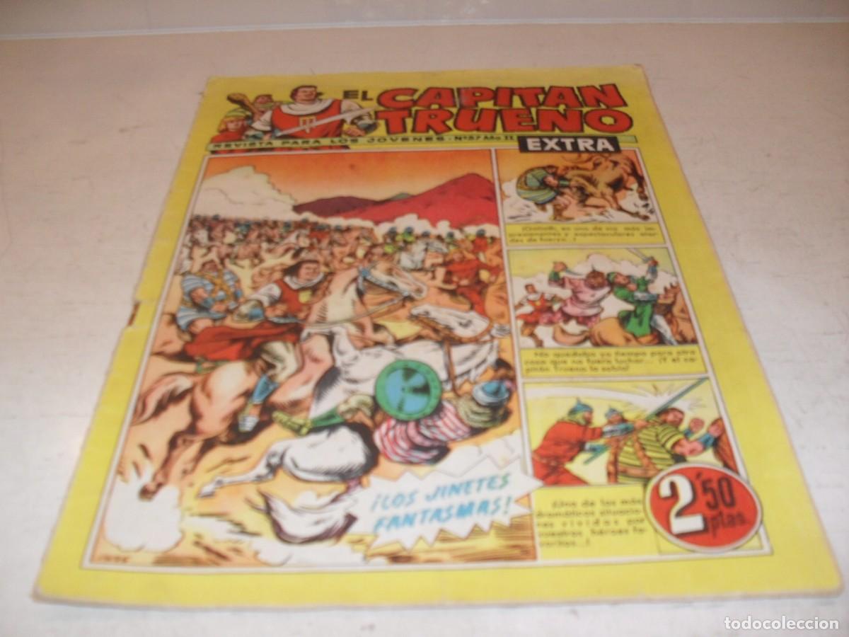 Tebeos: EL CAPITAN TRUENO EXTRA N&ordm; 57,CON CLASES DE DIBUJO DE ANTONIO BERNAL,DE 427,BRUGUERA,1960