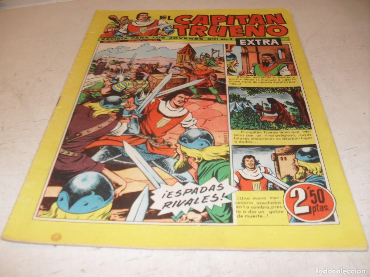 Tebeos: EL CAPITAN TRUENO EXTRA N&ordm; 51,CON CLASES DE DIBUJO DE ANTONIO BERNAL,DE 427,BRUGUERA,1960