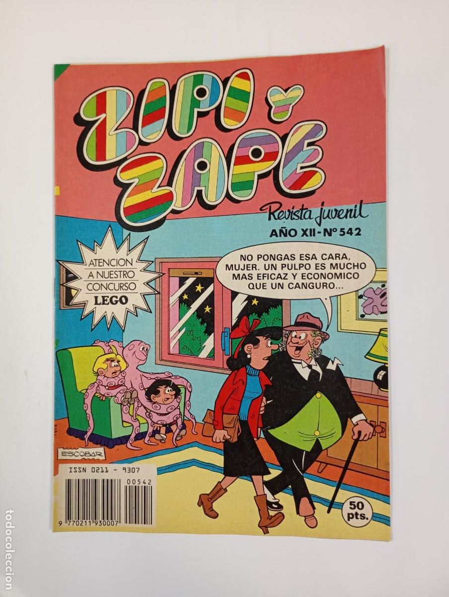 Tebeos: ZIPI Y ZAPE. REVISTA JUVENIL N&ordm; 542. A&Ntilde;O XI. BRUGUERA. TDKC37