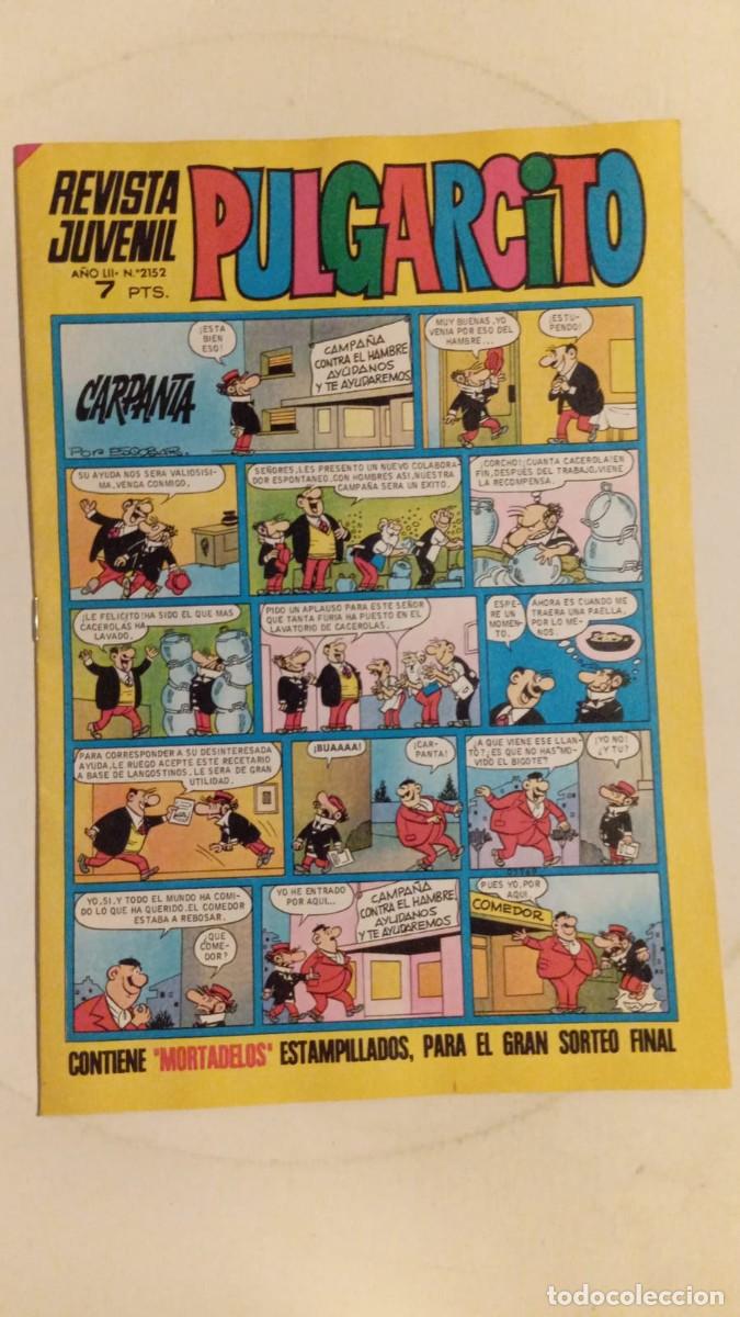 Tebeos: REVISTA JUVENIL. PULGARCITO. N&ordm; 2152. A&Ntilde;O LII.