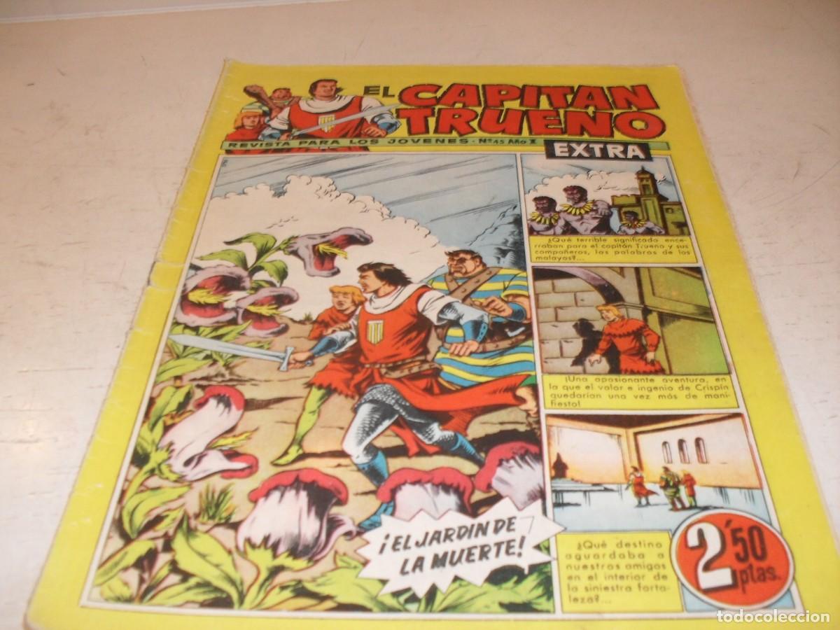 Tebeos: EL CAPITAN TRUENO EXTRA N&ordm; 45,CON CLASES DE DIBUJO DE ANTONIO BERNAL,DE 427,BRUGUERA,1960