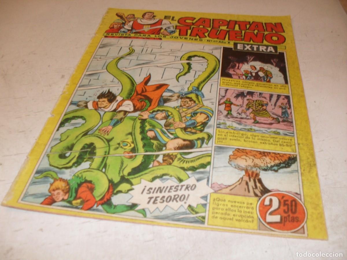 Tebeos: EL CAPITAN TRUENO EXTRA N&ordm; 40,CON CLASES DE DIBUJO DE ANTONIO BERNAL,DE 427,BRUGUERA,1960