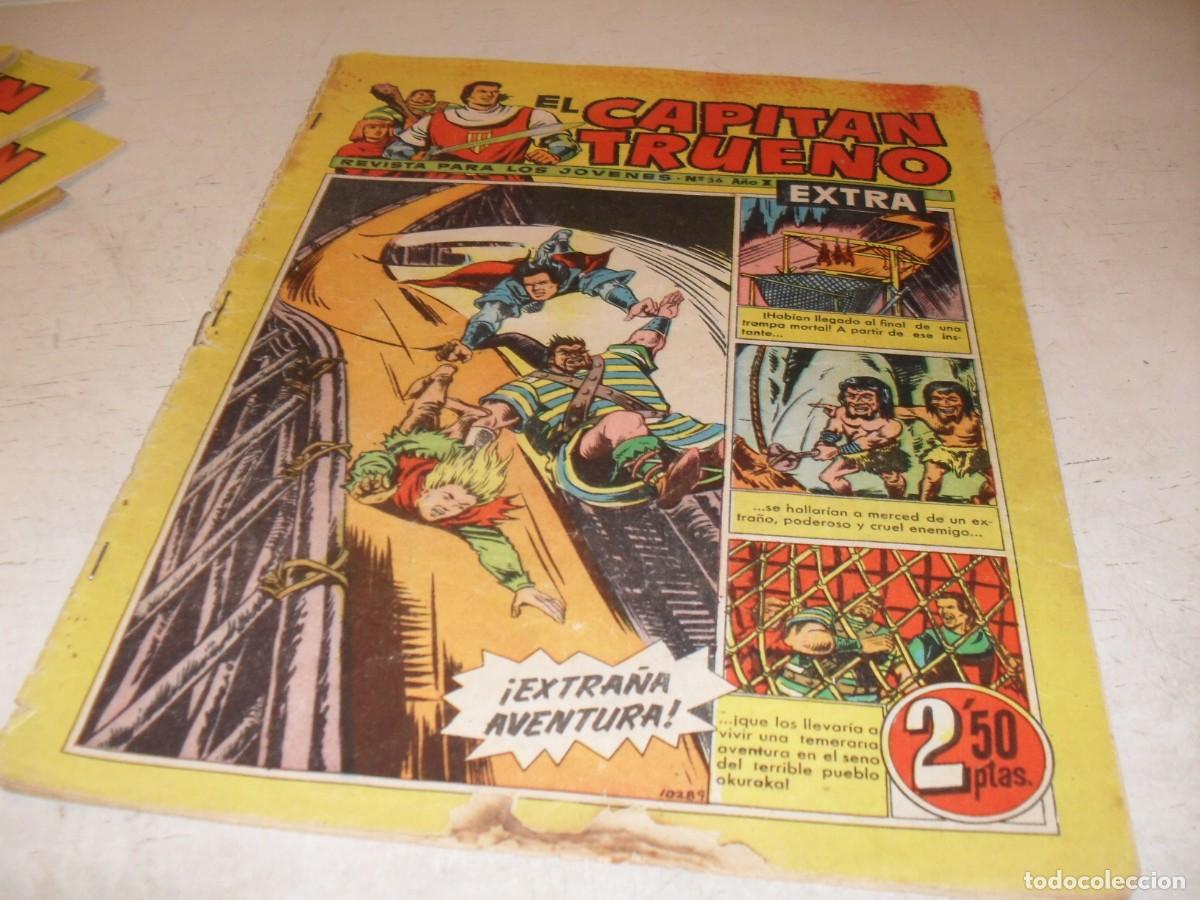 Tebeos: EL CAPITAN TRUENO EXTRA N&ordm; 36,CON LA FAMILIA TRAPISONDA EN CONTRAPORTADA,DE 427,BRUGUERA,1960