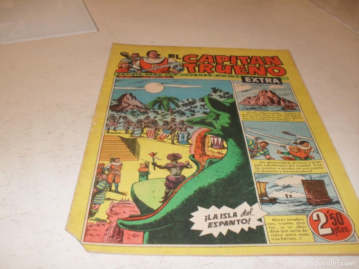 Tebeos: EL CAPITAN TRUENO EXTRA N&ordm; 35,CON LA FAMILIA TRAPISONDA EN CONTRAPORTADA,DE 427,BRUGUERA,1960