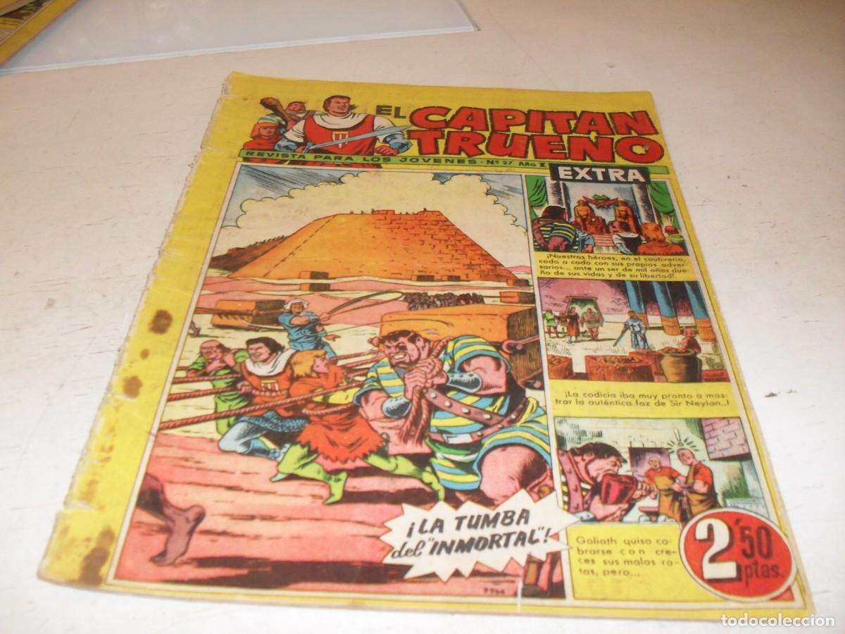 Tebeos: EL CAPITAN TRUENO EXTRA N&ordm; 27,CON CLASES DE DIBUJO DE ANTONIO BERNAL,DE 427,BRUGUERA,1960