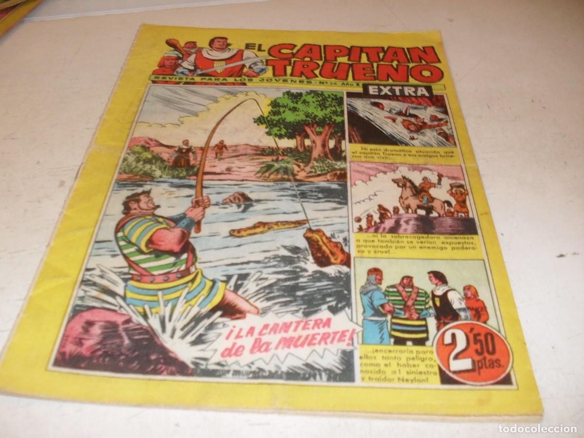 Tebeos: EL CAPITAN TRUENO EXTRA N&ordm; 26,CON CLASES DE DIBUJO DE ANTONIO BERNAL,DE 427,BRUGUERA,1960
