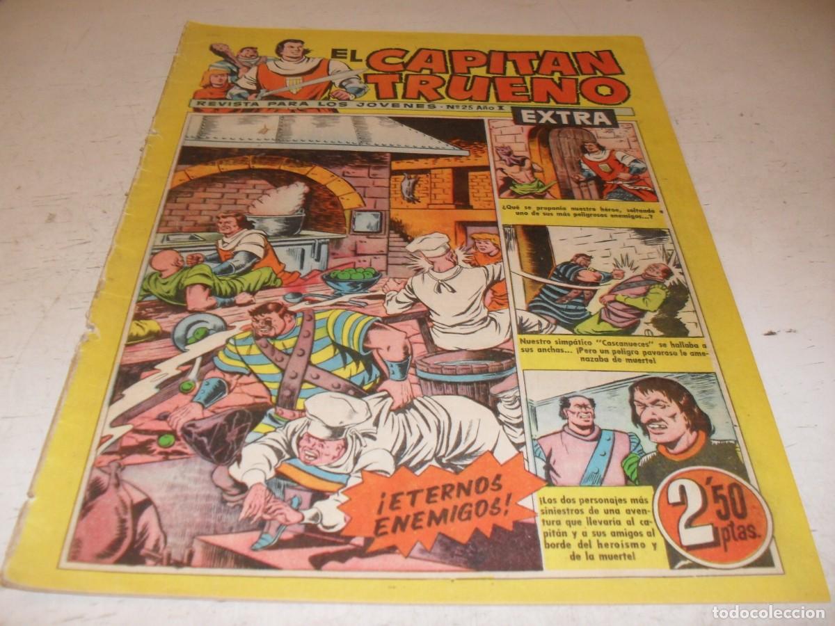 Tebeos: EL CAPITAN TRUENO EXTRA N&ordm; 25,CON CLASES DE DIBUJO DE ANTONIO BERNAL,DE 427,BRUGUERA,1960