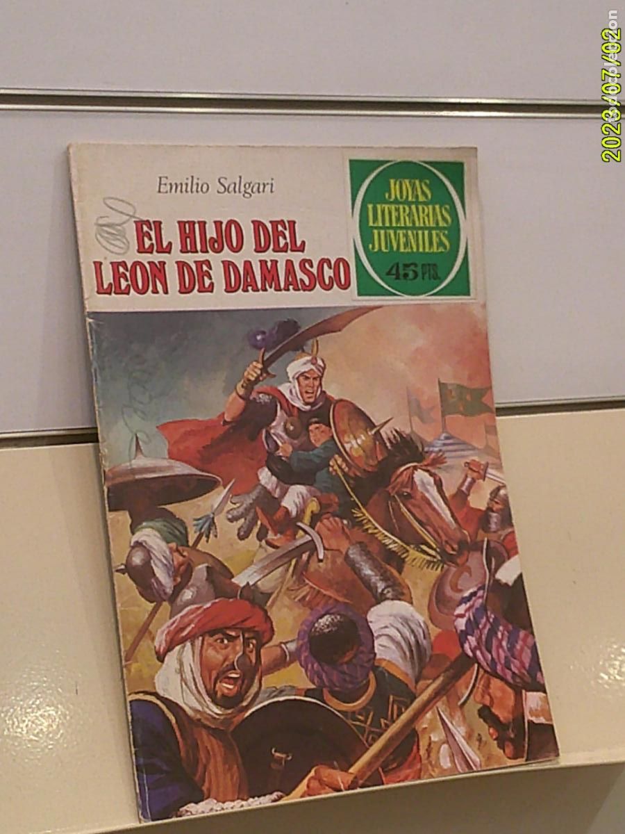 Tebeos: JOYAS LITERARIAS JUVENILES N&ordm; 221 EL HIJO DEL LEON DE DAMASCO EMILIO SALGARI - BRUGUERA