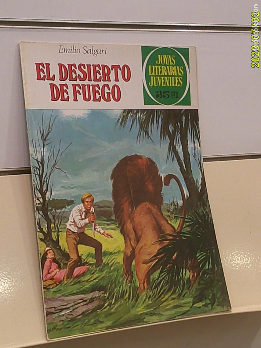 Tebeos: JOYAS LITERARIAS JUVENILES N&ordm; 223 EL DESIERTO DE FUEGO EMILIO SALGARI - BRUGUERA