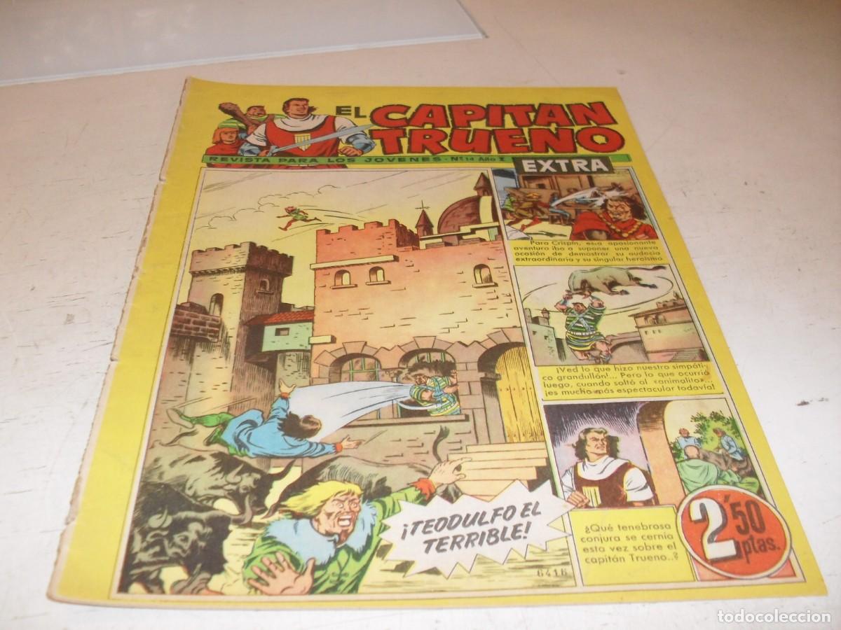 Tebeos: EL CAPITAN TRUENO EXTRA N&ordm; 14,CON LA FAMILIA TRAPISONDA EN CONTRAPORTADA,DE 427,BRUGUERA,1960