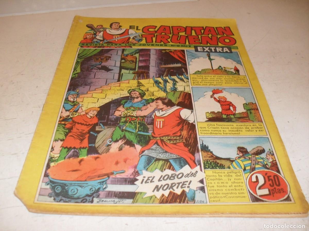 Tebeos: EL CAPITAN TRUENO EXTRA N&ordm; 12,CON LA FAMILIA TRAPISONDA EN CONTRAPORTADA,DE 427,BRUGUERA,1960