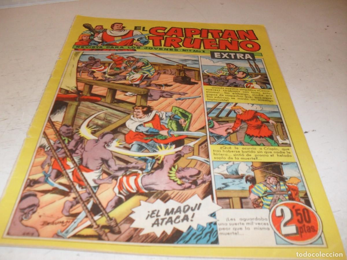Tebeos: EL CAPITAN TRUENO EXTRA N&ordm; 9,CON CLASES DE DIBUJO DE ANTONIO BERNAL,DE 427,BRUGUERA,1960