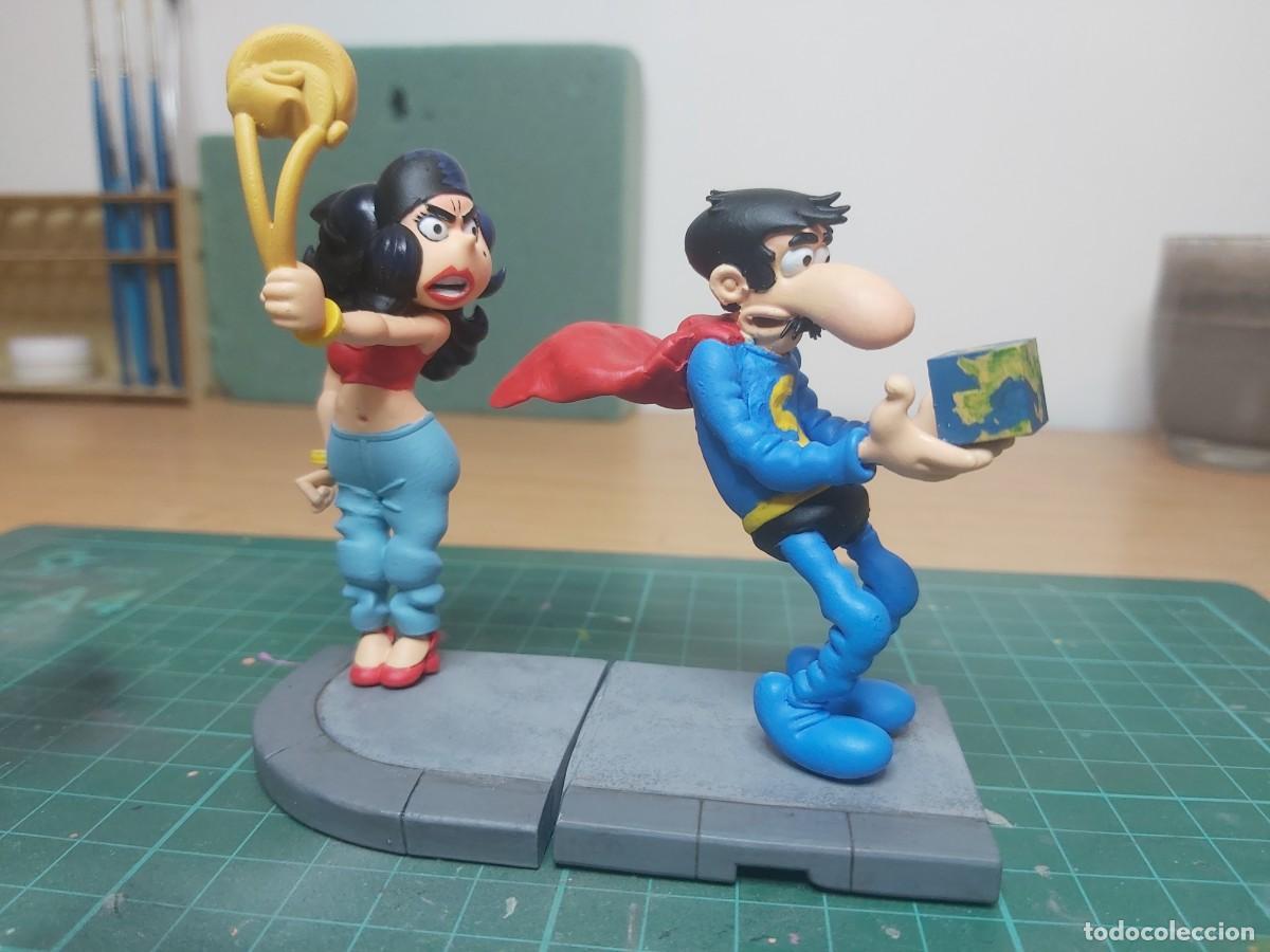 Tebeos: figuras resina superlopez y luisa lanas 8 cm altura - comic tebeo ole bruguera jan super lopez