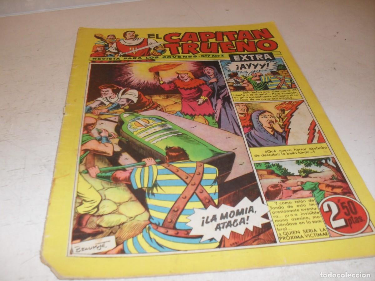 Tebeos: EL CAPITAN TRUENO EXTRA N&ordm; 7,CON CLASES DE DIBUJO DE ANTONIO BERNAL,DE 427,BRUGUERA,1960