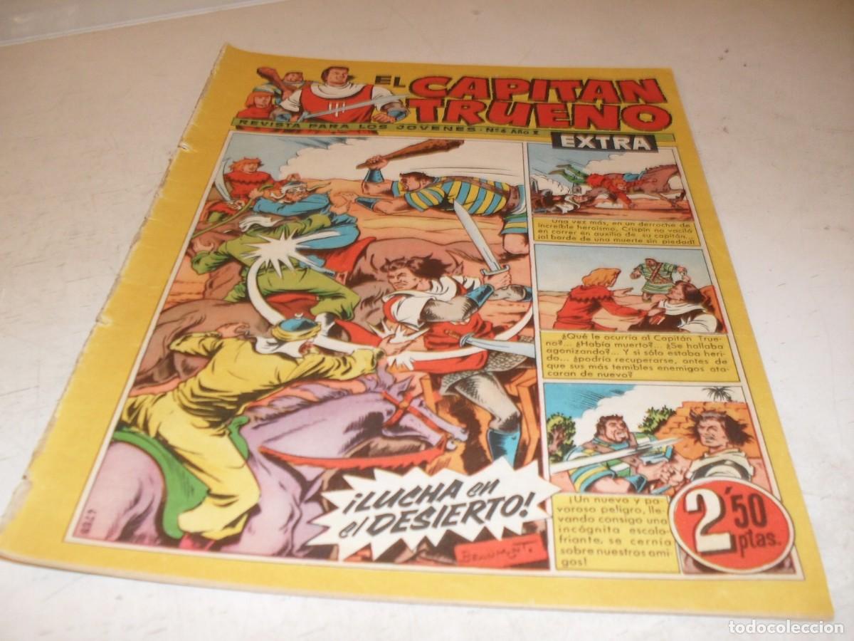 Tebeos: EL CAPITAN TRUENO EXTRA N&ordm; 6,CON CLASES DE DIBUJO DE ANTONIO BERNAL,DE 427,BRUGUERA,1960