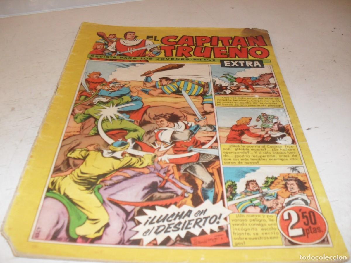 Tebeos: EL CAPITAN TRUENO EXTRA N&ordm; 6,CON CLASES DE DIBUJO DE ANTONIO BERNAL,DE 427,BRUGUERA,1960