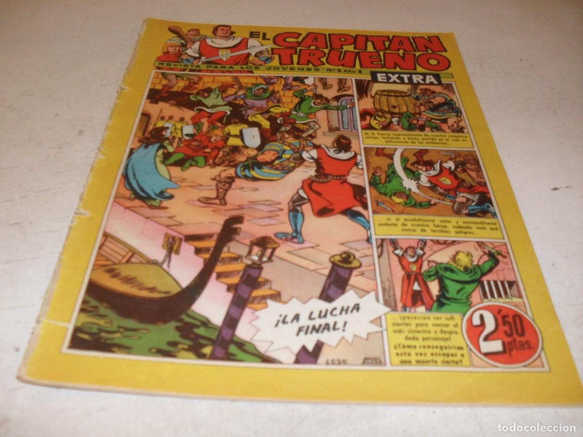 Tebeos: EL CAPITAN TRUENO EXTRA N&ordm; 5,PRIMEROS N&ordm;,CON CLASES DE DIBUJO DE ANTONIO BERNAL,DE 427,BRUGUERA,1960