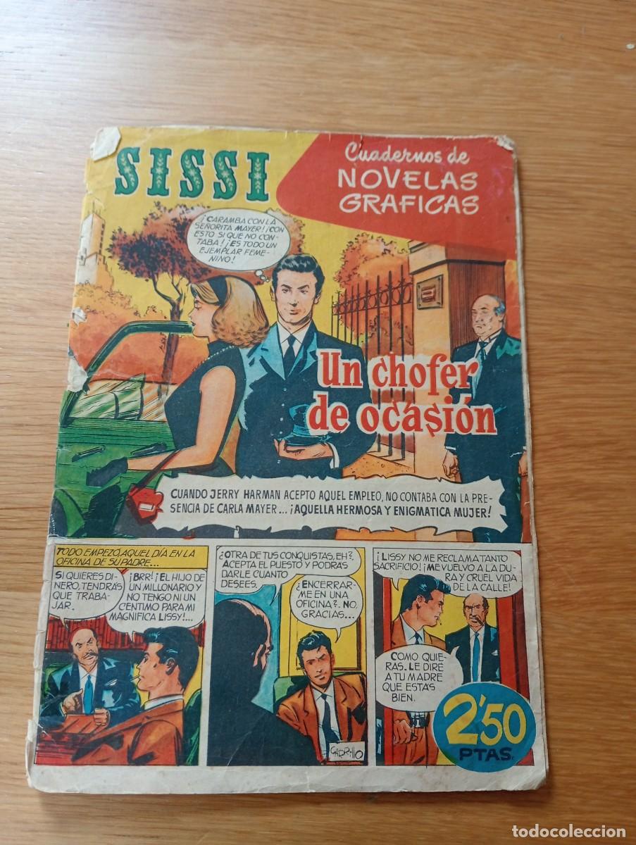 Tebeos: CUADERNOS DE NOVELAS GR&Aacute;FICAS SISSI N.&ordm; 12 (DE 214). UN CH&Oacute;FER DE OCASI&Oacute;N. GRAPA. BRUGUERA. 1959.