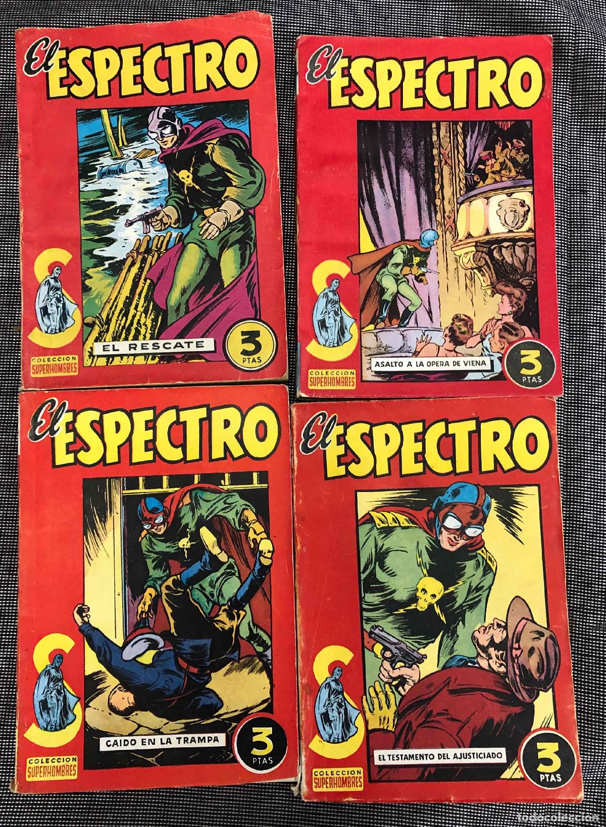 Tebeos: EL ESPECTRO N&ordm; 3, 7, 11 Y 15 COMPLETA. COLECCION SUPERHOMBRES. OLL&Eacute; BERTR&Aacute;N. BRUGUERA