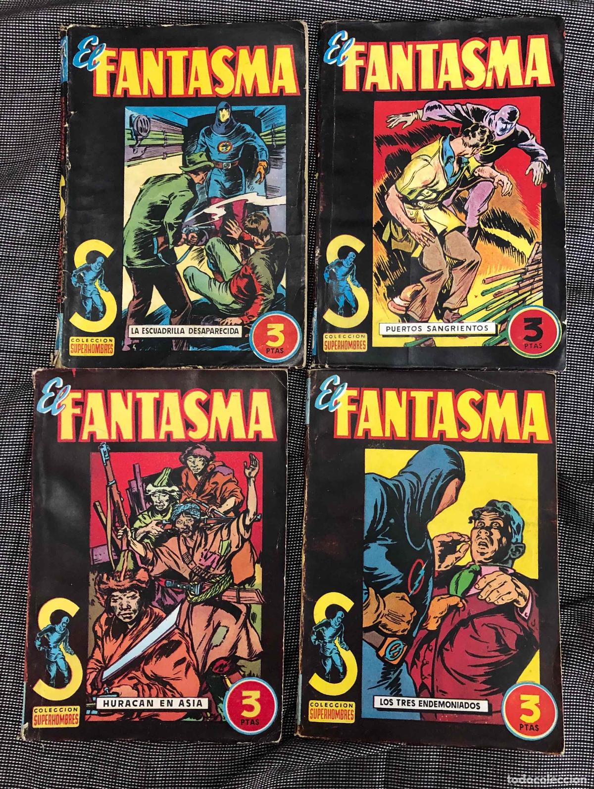 Tebeos: EL FANTASMA N&ordm; 2, 5, 9 Y 13 COMPLETA. COLECCION SUPERHOMBRES. DEBRIGODE DUGI. BRUGUERA. RAROS