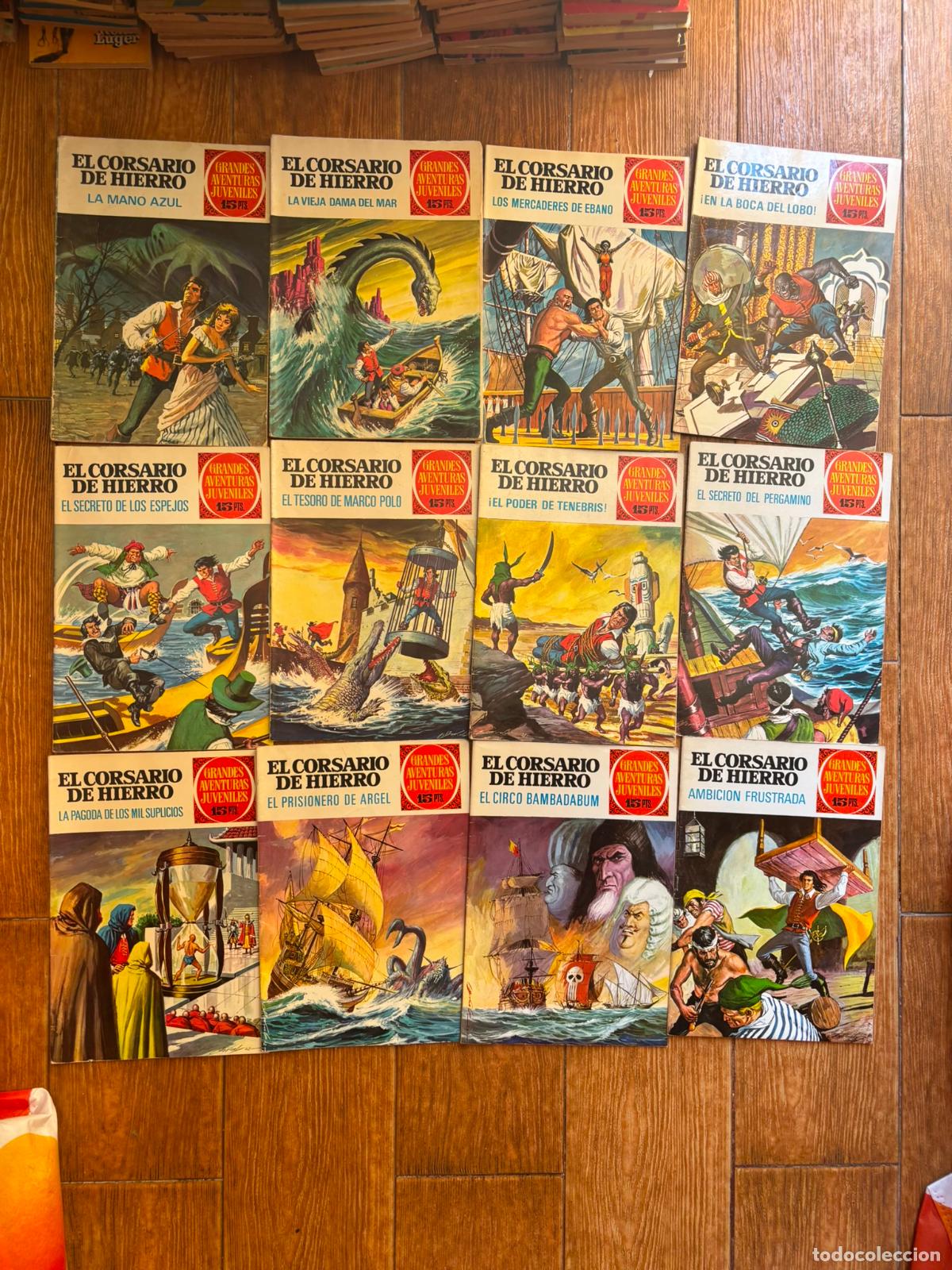 Tebeos: GRANDES AVENTURAS JUVENILES EL CORSARIO DE HIERRO COLECCION COMPLETA 21 NUMEROS EDITORIAL BRUGUERA