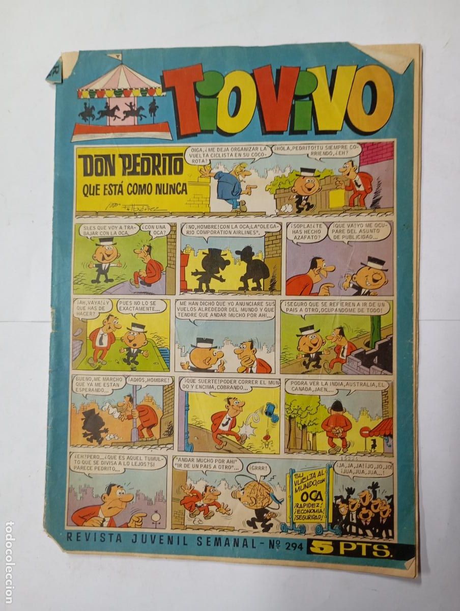 Tebeos: TIO VIVO N&ordm; 294. REVISTA JUVENIL SEMANAL. EDITORIAL BRUGUERA. A&Ntilde;O IX. 24 OCTUBRE 1966. TDKC75