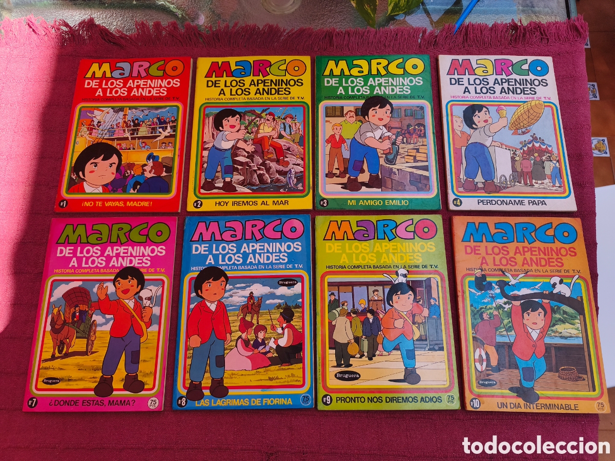 Tebeos: MARCO DE LOS APENINOS A LOS ANDES BRUGUERA N&deg;S: 1,2,3,4,7,8,9 y 10 HISTORIA BASADA EN LA SERIE T.V.