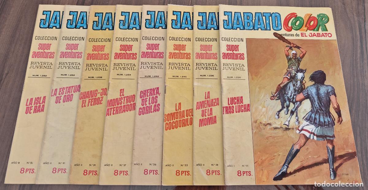 Livros de Banda Desenhada: JABATO COLOR n&ordm; 25, 28, 33, 36, 37, 39, 41 y 51 (Bruguera 1&ordf; epoca 1970) 8 tebeos.