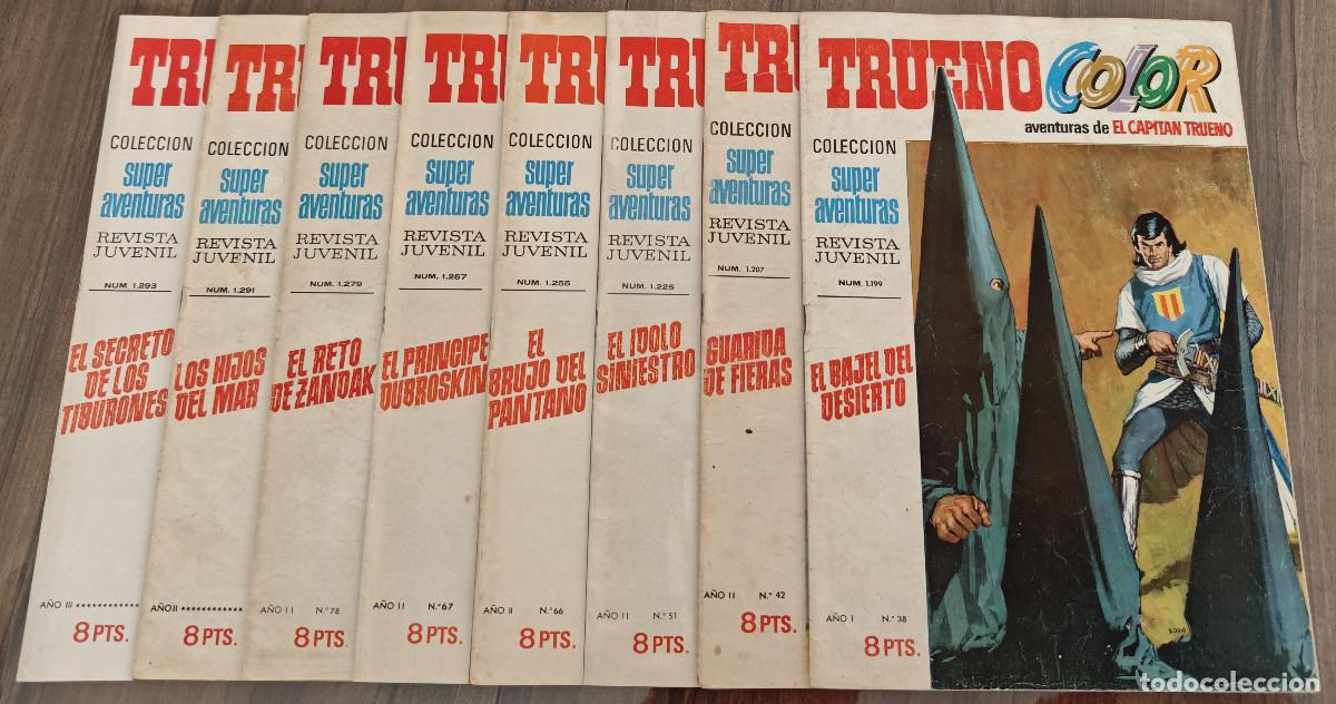 Giornalini: TRUENO COLOR n&ordm; 38, 42, 51, 66, 67, 78, 84 y 85 (Bruguera 1&ordf; epoca 1970/71) 8 tebeos.
