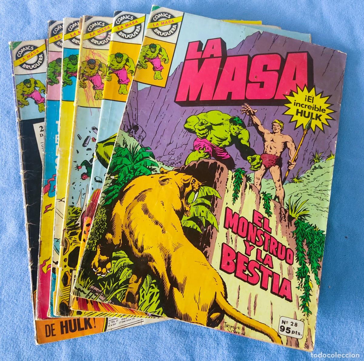 Tebeos: LOTE DE 6 COMICS EDITORIAL BRUGUERA LA MASA HULK ORIGINALES