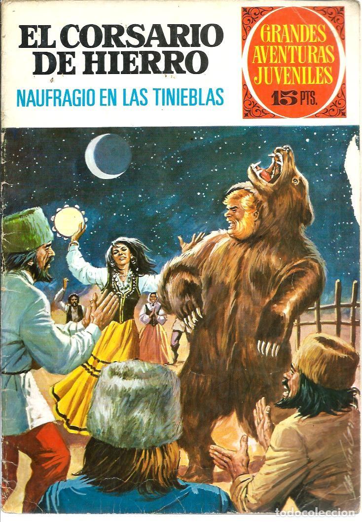 BDs: CORSARIO DE HIERRO, NAUFRAGIO EN LAS TINIEBLAS - BRUGUERA, GRANDES AVENTURAS JUVENILES 45 1&ordf; ED 1973