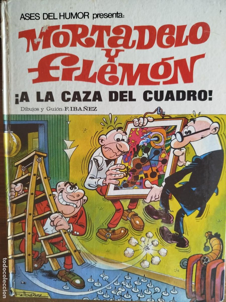 Tebeos: ASES DEL HUMOR N&ordm; 13 A LA CAZA DEL CUADRO. MORTADELO Y FILEMON. BRUGUERA. 1971. 1&ordf; ED.