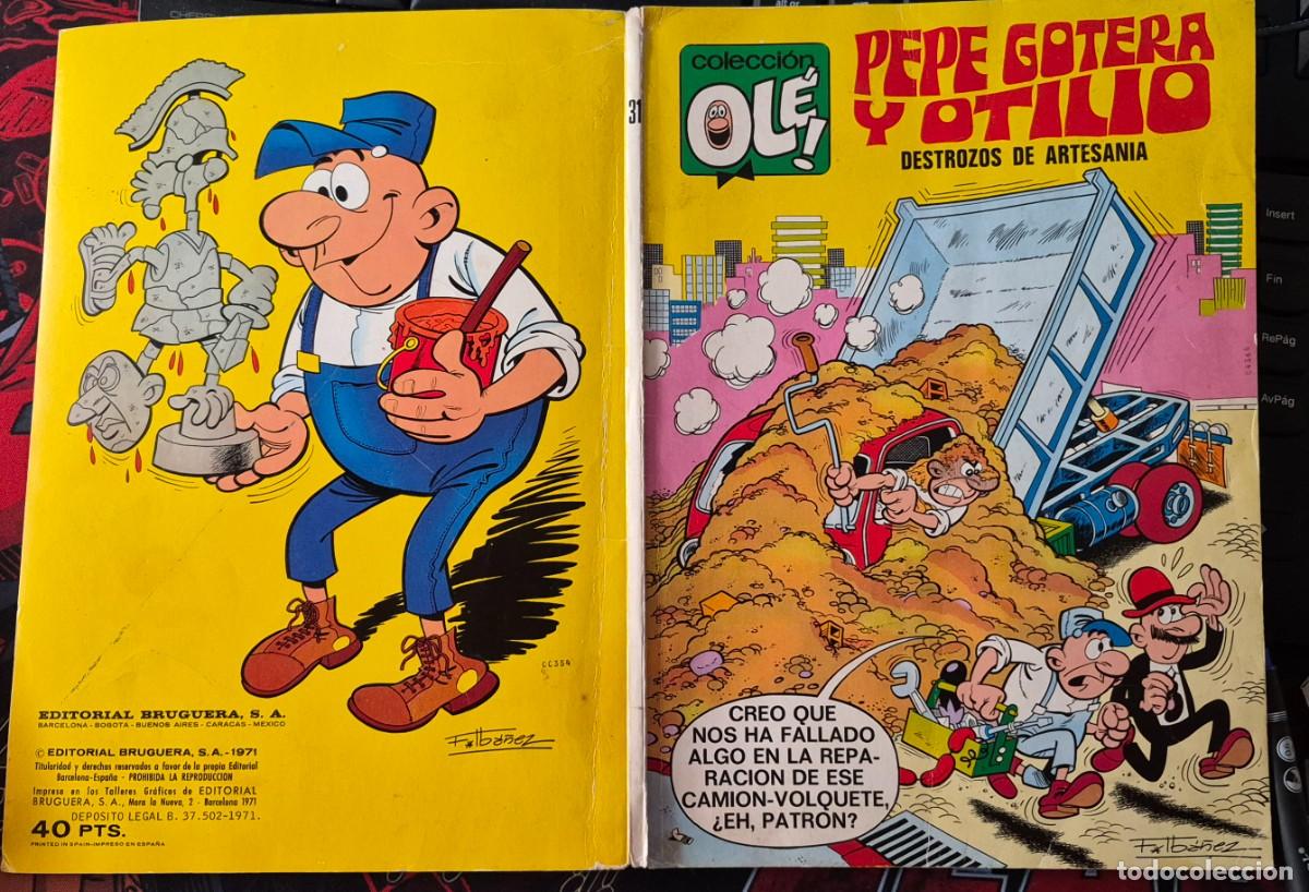 Tebeos: TAPAS O CUBIERTAS ORIGINALES DE OLE N&ordm; 31 PEPE GOTERA Y OTILIO, BRUGUERA 1971 - PARA ARREGLAR OTRO
