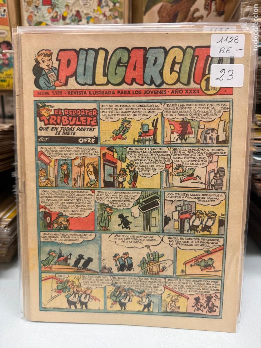 Tebeos: PULGARCITO EDITORIAL BRUGUERA NUMERO 1128