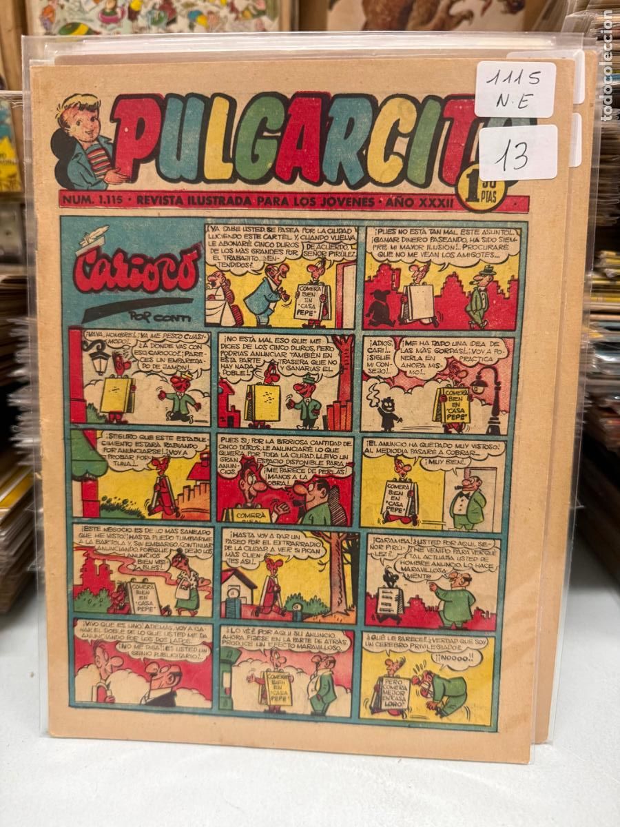 Tebeos: PULGARCITO EDITORIAL BRUGUERA NUMERO 1115