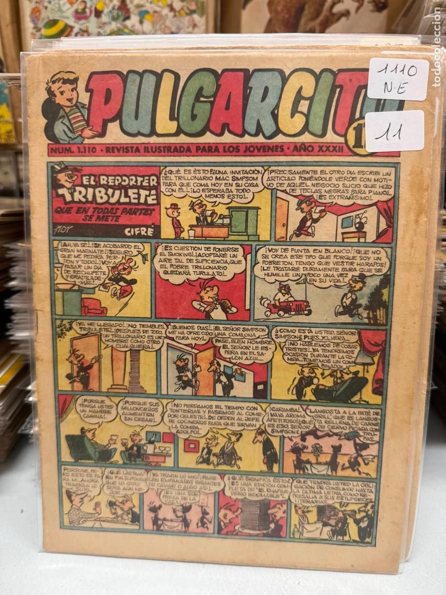 Tebeos: PULGARCITO EDITORIAL BRUGUERA NUMERO 1110