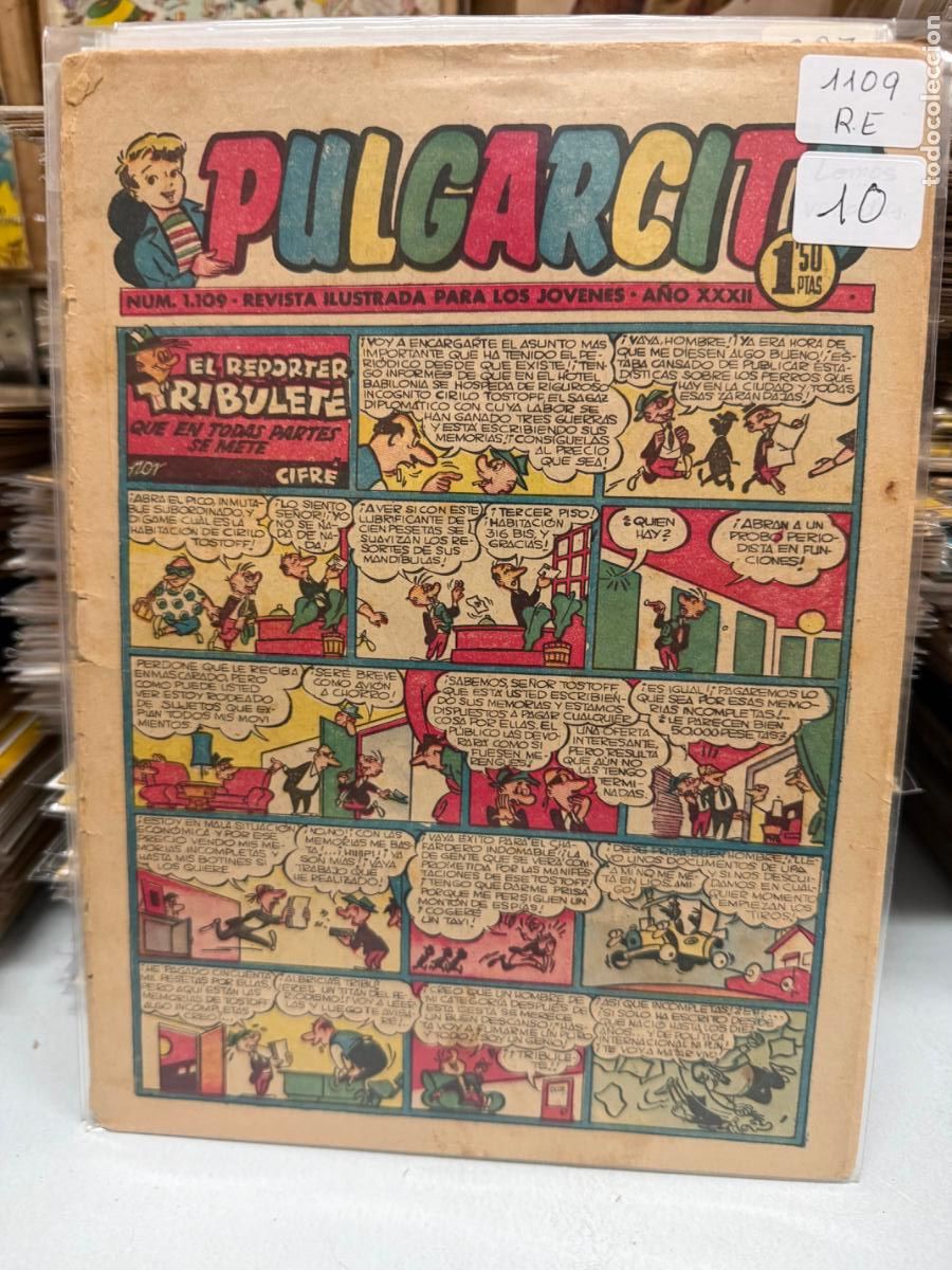 Tebeos: PULGARCITO EDITORIAL BRUGUERA NUMERO 1109