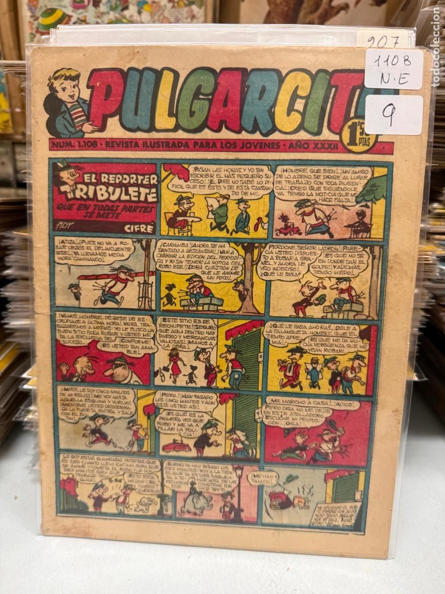 Tebeos: PULGARCITO EDITORIAL BRUGUERA NUMERO 1108