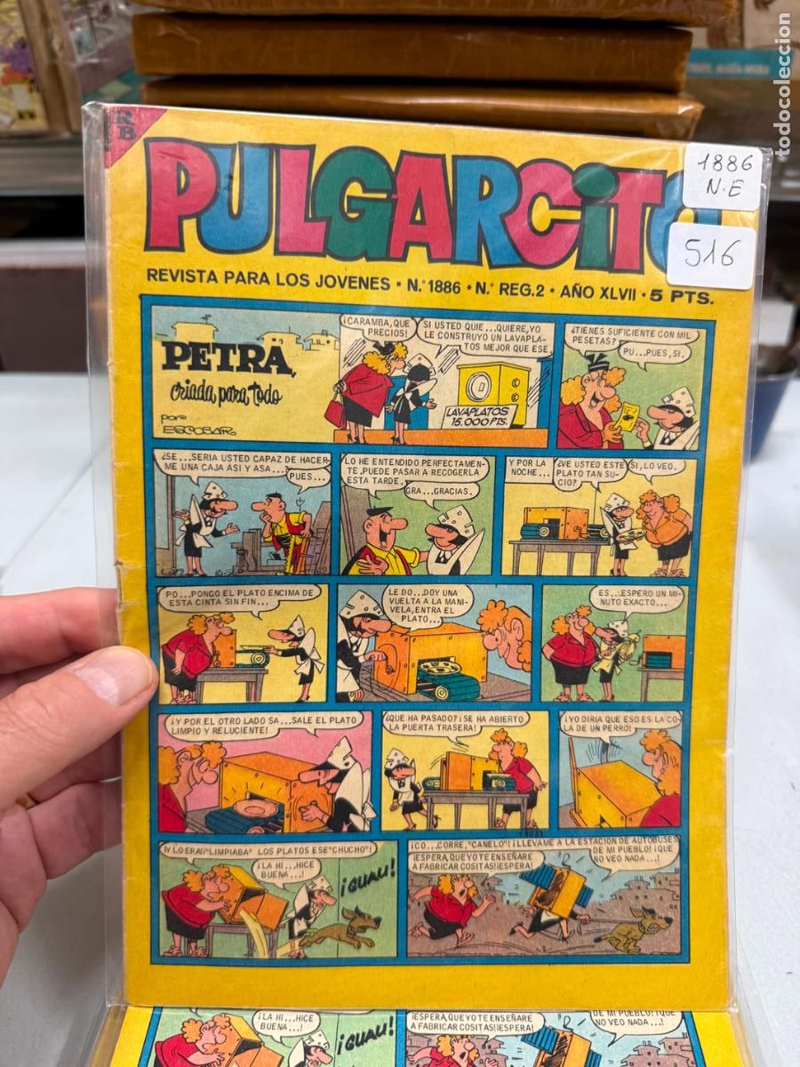 Tebeos: PULGARCITO EDITORIAL BRUGUERA NUMERO 1886