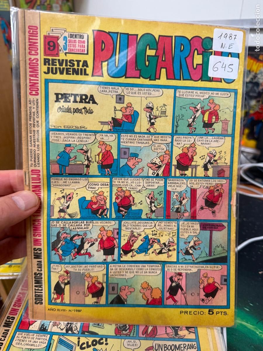 Tebeos: PULGARCITO EDITORIAL BRUGUERA NUMERO 1987