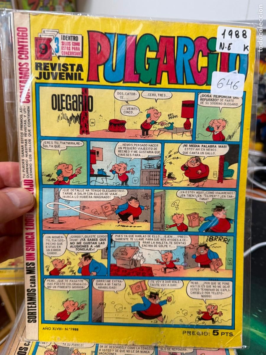 Tebeos: PULGARCITO EDITORIAL BRUGUERA NUMERO 1988