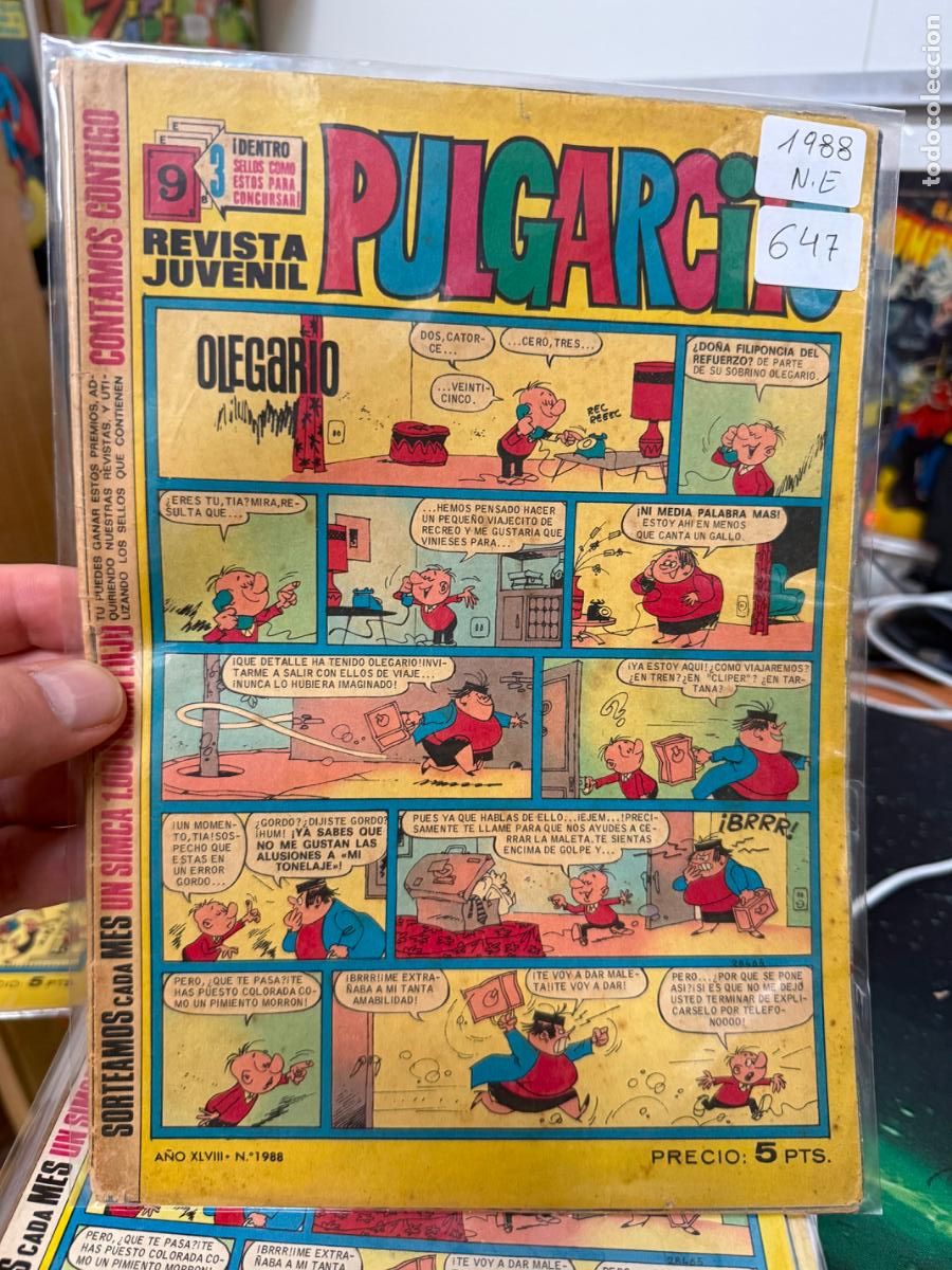 Tebeos: PULGARCITO EDITORIAL BRUGUERA NUMERO 1988
