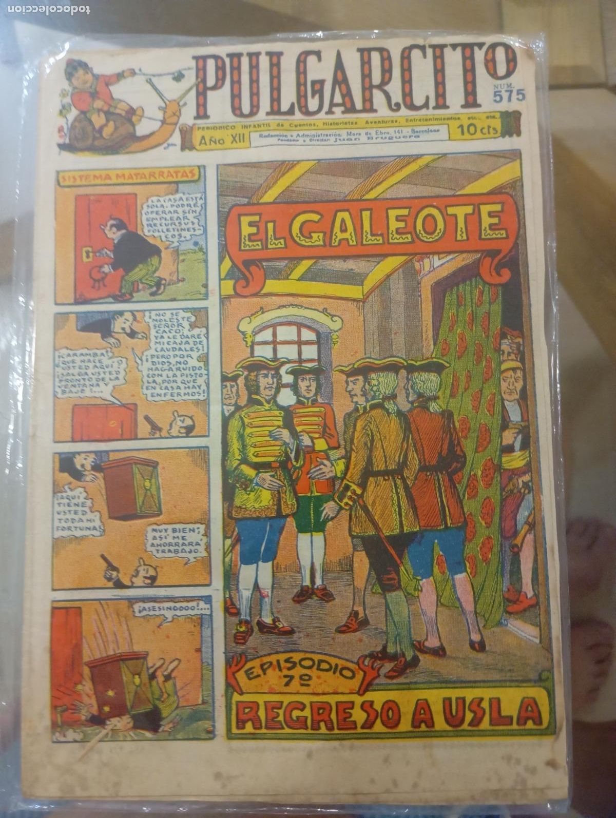 Tebeos: PULGARCITO 575 BRUGUERA GATO NEGRO